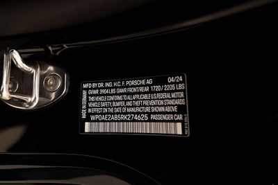 2024 Porsche 718 Cayman GT4 RS